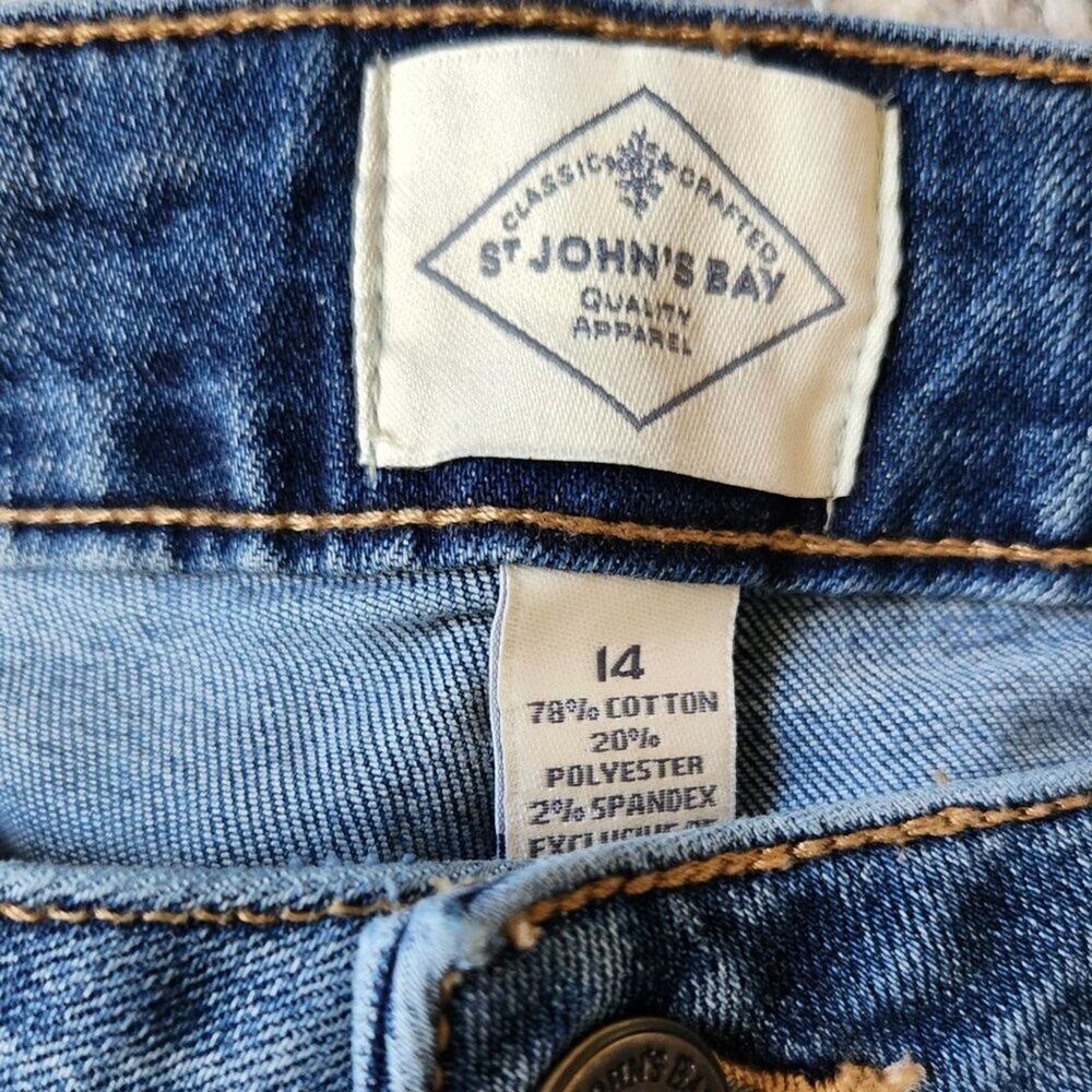 St John's Bay Ankle Jeans GUC sz 14 - Picture 8 of 9